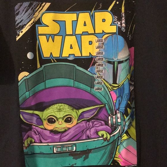 Star Wars The Mandalorian Large Tee‎ Shirt Grogu - Picture 4 of 5